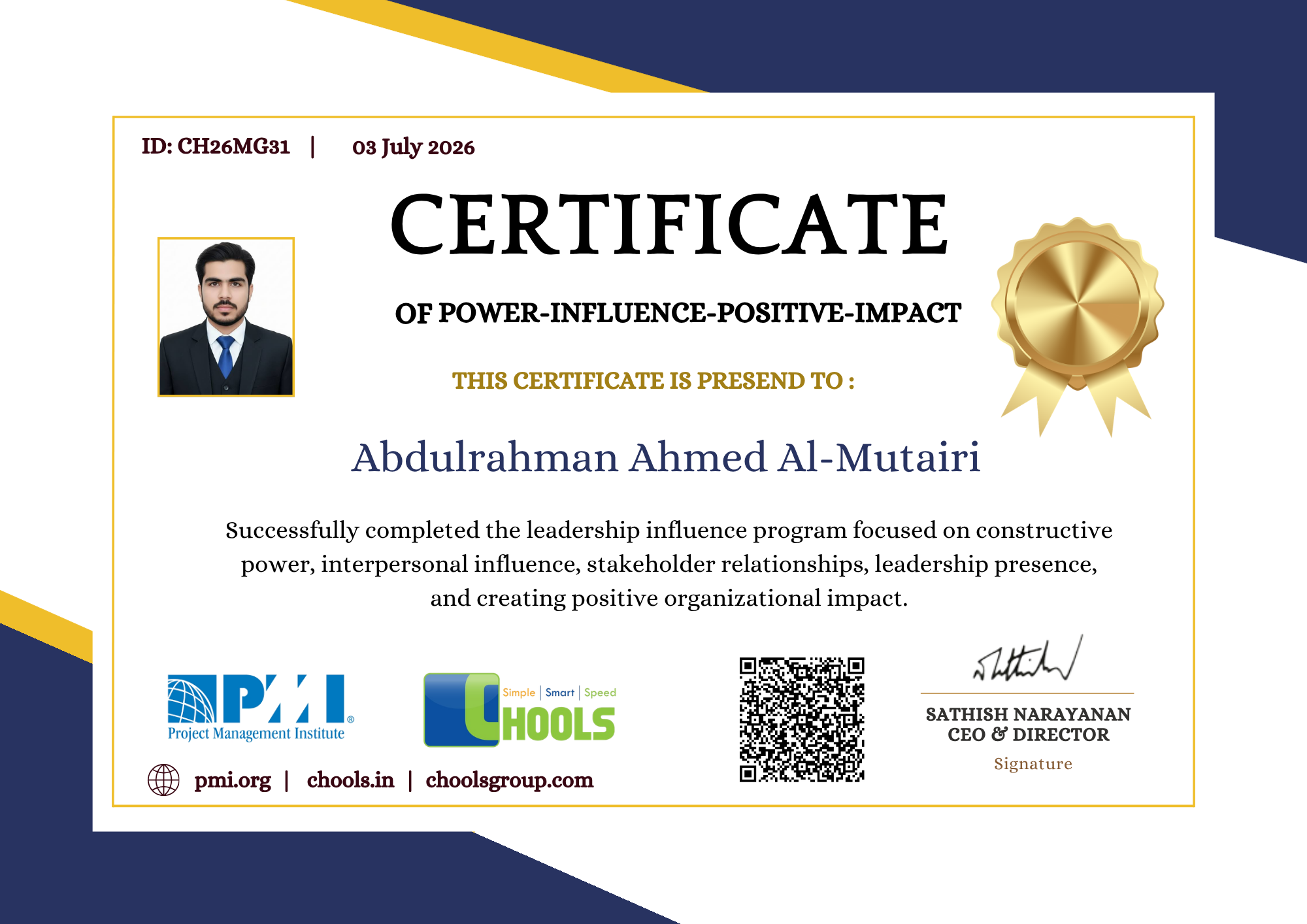 Management Programs Certificate
